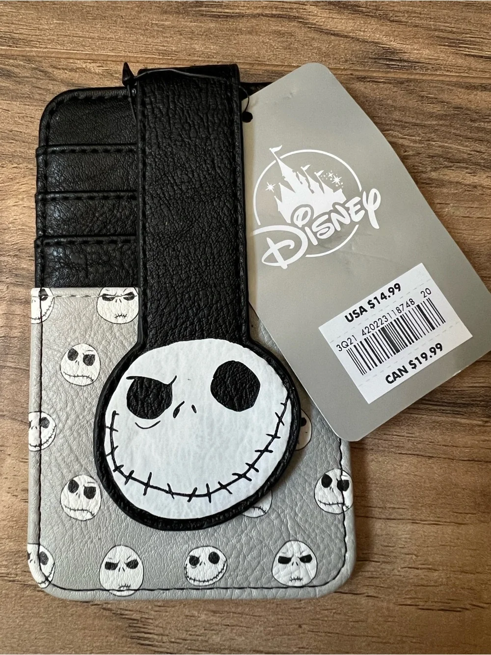 Disney Jack Skellington Black, White and Gray Card Wallet